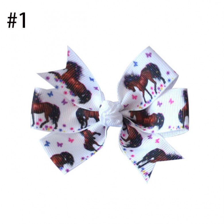 3.25”Rainbow Unicorn Hair Bow Head Clips 1-50 3.25”Rainbow Unicorn Hair Bow Head Clips 1-50