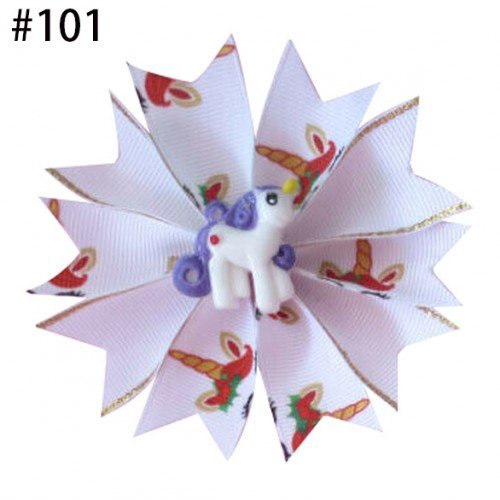 3.5" Fairy Hair Bow Clip cartoon Unicorn Flower Surprise Baby girls gift printed ribbon hair clip 3.5" Fairy Hair Bow Clip cartoon Unicorn Flower Surprise Baby girls gift printed ribbon hair clip