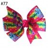 3.25”Rainbow Unicorn Hair Bow Head Clips 51-88 3.25”Rainbow Unicorn Hair Bow Head Clips 51-88