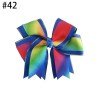 Happy Girls 4.5" Rainbow Cheer Hair Accessories Bow Clip colorful printed ribbon bowknot hair clip 17-46