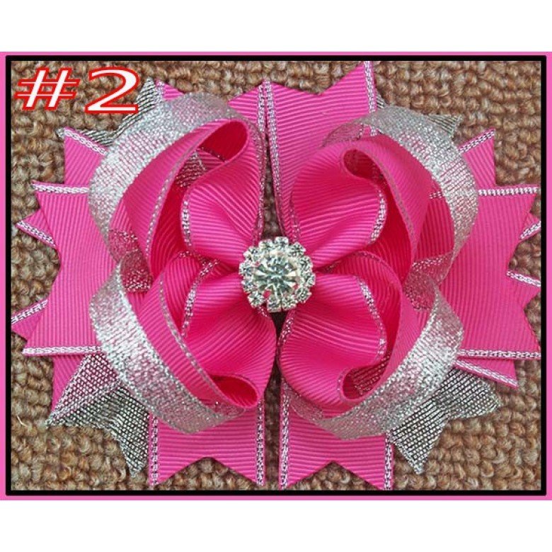 rhinestones  hair bows,girl hair accessories.