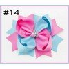 Color-blended bow hairpin for girls ,featuring a diamond-encrusted chain and woven ribbon with a bow.