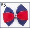 4.5''double layered hair bows silver edge Handmade rhinestone Hair Bows 4.5''double layered hair bows silver edge Handmade rhinestone Hair Bows