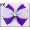 4.5''double layered hair bows silver edge Handmade rhinestone Hair Bows 4.5''double layered hair bows silver edge Handmade rhinestone Hair Bows