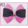 4.5''double layered hair bows silver edge Handmade rhinestone Hair Bows 4.5''double layered hair bows silver edge Handmade rhinestone Hair Bows