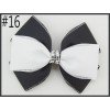 4.5''double layered hair bows silver edge Handmade rhinestone Hair Bows 4.5''double layered hair bows silver edge Handmade rhinestone Hair Bows