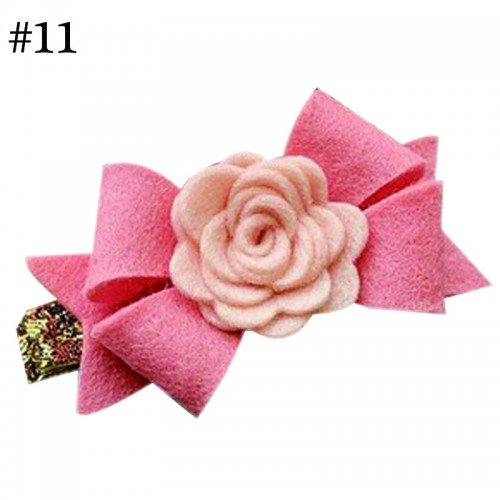 3'' flet flower hair clips for toddle hair bow  school uniform bows