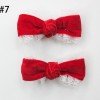 1 pair Velvet hair bows for girl toddle lace velvet bow clip