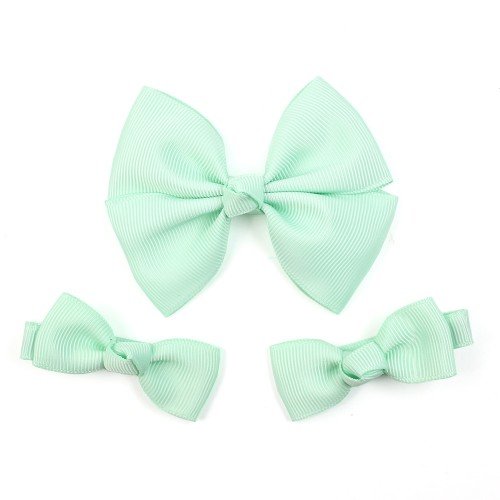3pcs/set Girls Solid Color Lined Hair Clips