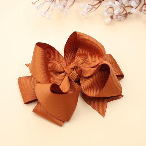 Fall Colors Single Layer Ribbon Bow with Silver Clip Fall Colors Single Layer Ribbon Bow with Silver Clip