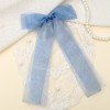 Organza Long Ribbon Hair Bow Clips for Girls, Large Chiffon Bowknot Hairpins Organza Long Ribbon Hair Bow Clips for Girls, Large Chiffon Bowknot Hairpins