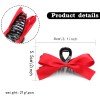 Solid Color Satin Hair Bow Clip Claw Women Gorgeous Hair Claw Girls Hair Bow Accessories