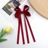 Hot Sale Custom Satin Hair Clips for Girls Women Solid Color Long Tail Sailor Hair Bow Gorgeous Hair Accessories