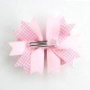 4.5''Gingham Hair Bow Clip for Girls Red Gingham Hair Accessories Kids Classic Check Bow Baby Boutique Gingham Hair Clips