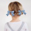 Hot Sale Girls Satin Hair Bow Clip Satin Ribbon Bows with tails for Toddler Ponytail Short Tail Bows Hair Accessories
