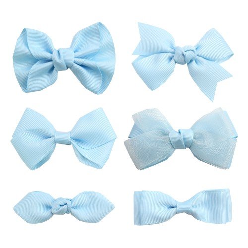 6pcs/set Back to School Solid Color Grosgrain Ribbon Hair Bow Set 6pcs/set Back to School Solid Color Grosgrain Ribbon Hair Bow Set