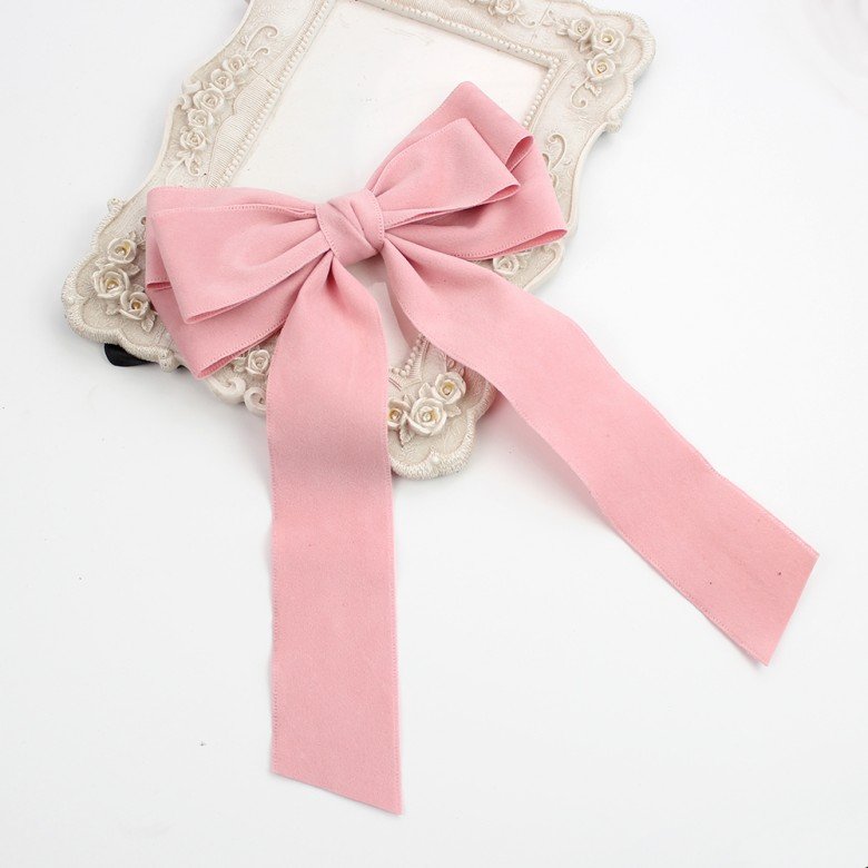 Suede Long Sailor Hair Bows for Girls Matte Suede Bowknot Bow for Fall Winter Women Hair Bow Accessories Suede Long Sailor Hair Bows for Girls Matte Suede Bowknot Bow for Fall Winter Women Hair Bow Accessories