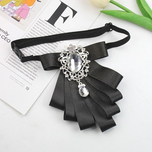 Ribbon Bow Clips for Men Brooch Men and Women Uniform Bow Tie Clothing Accessories