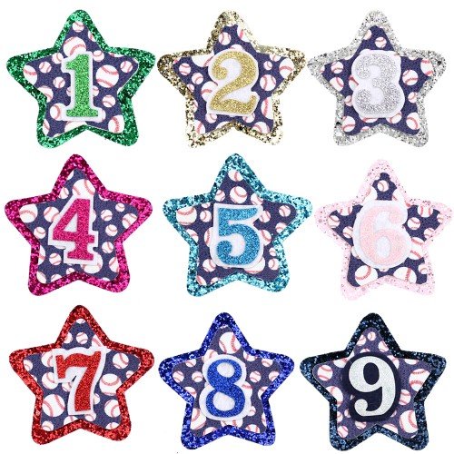 Girls Sport Soccer Football Leather Birthday Badge Soccer Boutique Glitter Star Birthday Badge Kids Birthday Outfit Accessories
