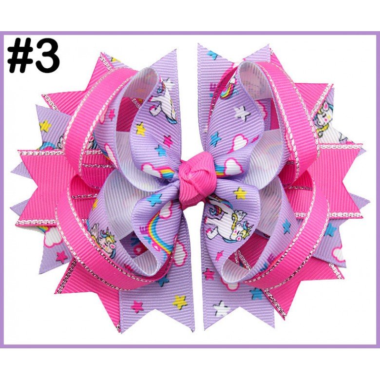 4.5inch unicorn hair bows mermaid girl hair bows easter Children hair accessories 4.5inch unicorn hair bows mermaid girl hair bows easter Children hair accessories