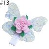  butterfly Glitter Hair Clips , Flower butterfly Bow  