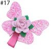  butterfly Glitter Hair Clips , Flower butterfly Bow  