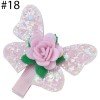  butterfly Glitter Hair Clips , Flower butterfly Bow  
