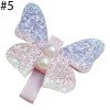  butterfly Glitter Hair Clips , Flower butterfly Bow  