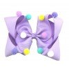 6‘’ pom pom hair bows ribbon girl hair bows 6‘’ pom pom hair bows ribbon girl hair bows