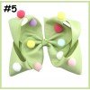 6‘’ pom pom hair bows ribbon girl hair bows 6‘’ pom pom hair bows ribbon girl hair bows