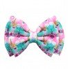 5-6'' UNICORN Fabric Bow summer Liverpool Bow Collection Crepe mermaid Liverpool hair bows with teeth clips 5-6'' UNICORN Fabric Bow summer Liverpool Bow Collection Crepe mermaid Liverpool hair bows with teeth clips