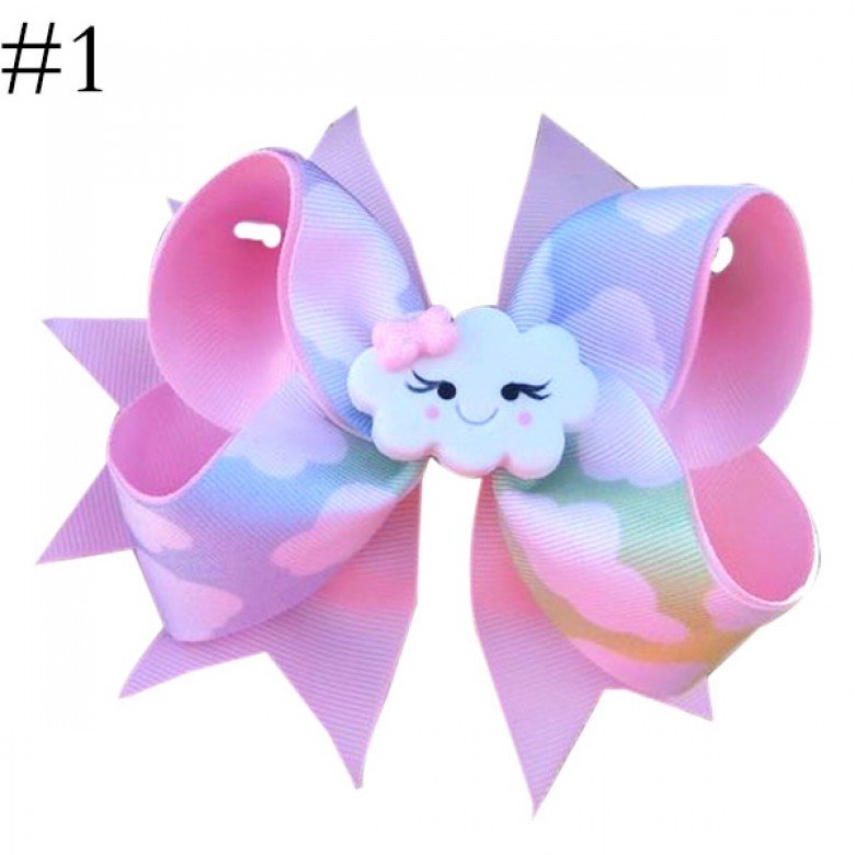 4‘’ inspired hair Bows bright color summer rainbow hair acccessories 4‘’ inspired hair Bows bright color summer rainbow hair acccessories