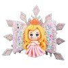 4'' Christmas Bow Ice Queen Winter hair accessories pricess doll clay Hair Bow Frozen Crown clip