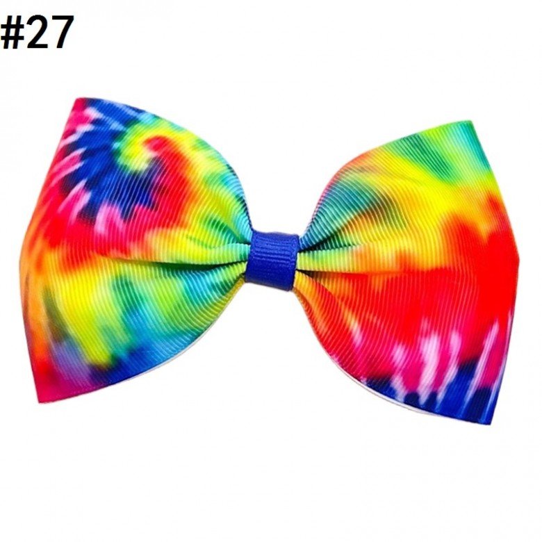 6-7inch Paint Splatter Bow Tie Dye cheer Hair Bows s 6-7inch Paint Splatter Bow Tie Dye cheer Hair Bows s