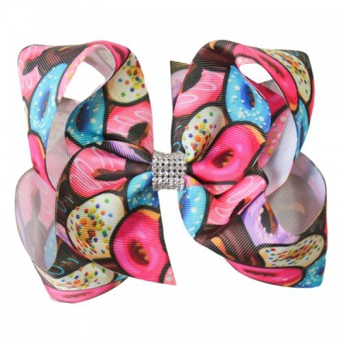 6'' Ice Cream Donut  Sprinkles Grosgrain Ribbon Hair Bow Boutique Hair accessories