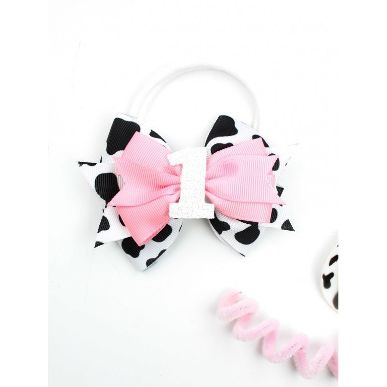 Cow Print Baby Headband, Infant Birthday Bows, Toddler Hairband Accessories Cow Print Baby Headband, Infant Birthday Bows, Toddler Hairband Accessories