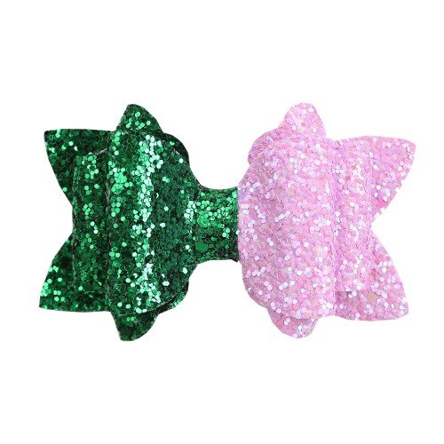  Princess Hair Clips pink and Green Movie Hair Bow Accessories