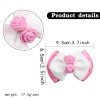 Flower Hair Bow Clip Double Layered Bowknot Flower Hair Bow