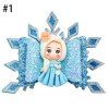 4'' Christmas Bow Ice Queen Winter Hair Accessories Princess Doll Clay Hair Bow Frozen Crown Clip