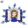 4'' Christmas Bow Ice Queen Winter Hair Accessories Princess Doll Clay Hair Bow Frozen Crown Clip
