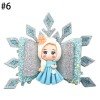 4'' Christmas Bow Ice Queen Winter Hair Accessories Princess Doll Clay Hair Bow Frozen Crown Clip