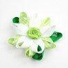 spring summer rose floral sculpture ribbon hair bow clips for girls