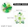 spring summer rose floral sculpture ribbon hair bow clips for girls