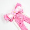 Lolita Cherry Blossom Hair Bow Clips Japanese Lolita Kawaii Lace Long Tail Hair Bow with Cherry Blossom for Cosplay Lolita Cherry Blossom Hair Bow Clips Japanese Lolita Kawaii Lace Long Tail Hair Bow with Cherry Blossom for Cosplay