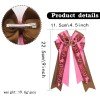 Horse Show Long Tail Sailor Bows with Glitter Boots Hair Bows Western Cowgirl Printed Ribbon Hair Clip Girls Hair Accessories