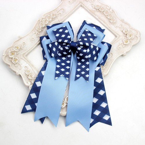 Equestrian Show Bows Monogrammed Equestrian Horse Show Competition Bows Clips Plaid Equestrian Horse Show Bows for Girls