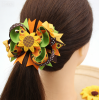 Spring Summer Sunflower Bow Hair Clips