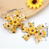 3.1inch  Spring Summer Sunflower Hair Bows Girls Toddler Cute Yellow Blue Daisy Flower Hair Clip Kids Boutique Hair Accessories