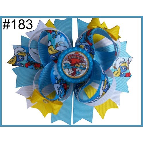 The Smurfs hair bows,  Smurfette hair bows