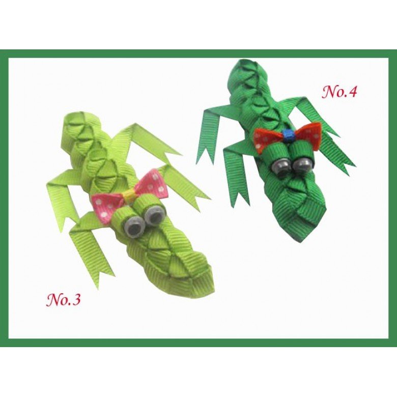 Crocodile Sculpture hair bows style boutique Crocodile Sculpture hair bows style boutique